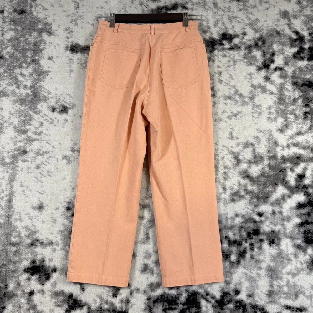 St John Sport Marie Gray Pants Womens Size 4 Light Orange‎ Straight Stretch